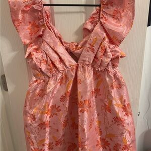 Buddy Love Pink and Orange Floral Dress